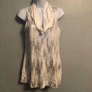 White House Black Market pretty tank top white